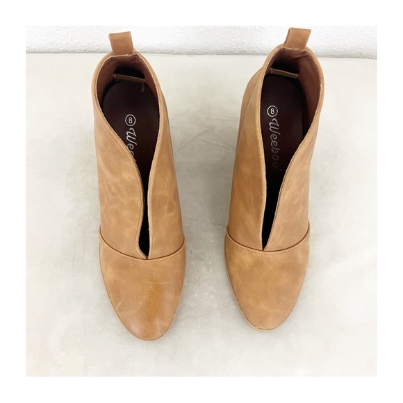 Weeboo l Brown Ramona Faux Leather Booties - Picture 4 of 10